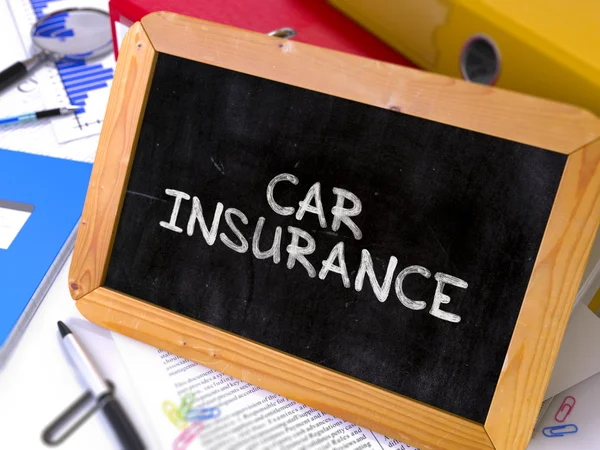 Hand Drawn Car Insurance Concept on Small Chalkboard. — Stock Photo, Image