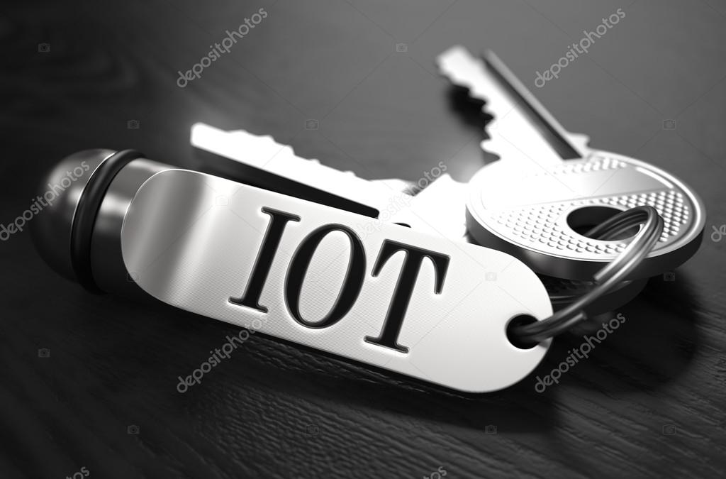 IOT Concept. Keys with Keyring.