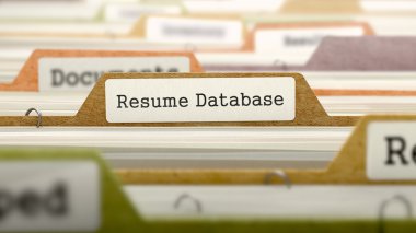 Resume Database Concept on File Label.