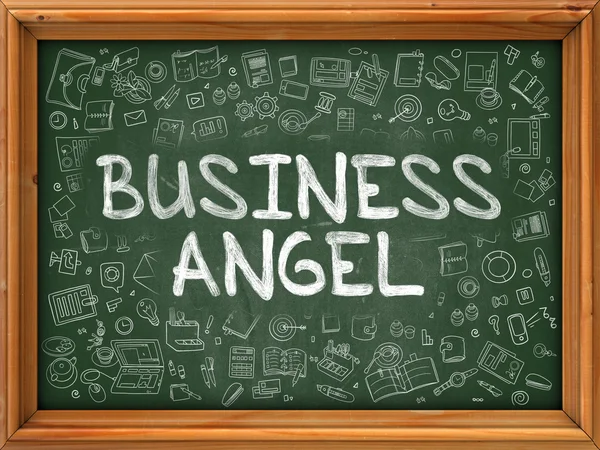 Business Angel - Dessiné à la main sur le tableau vert . — Photo