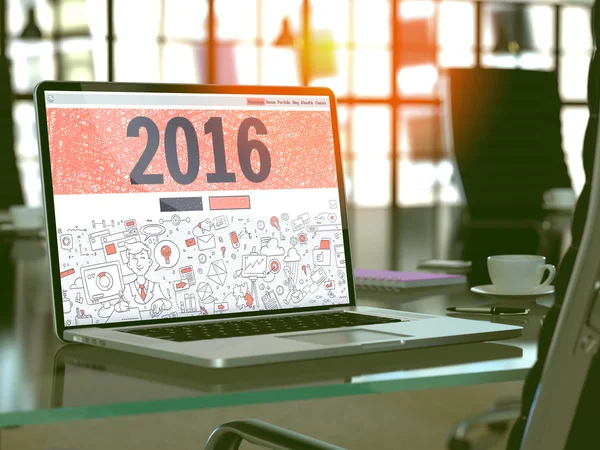2016 Concept on Laptop Screen. — Φωτογραφία Αρχείου