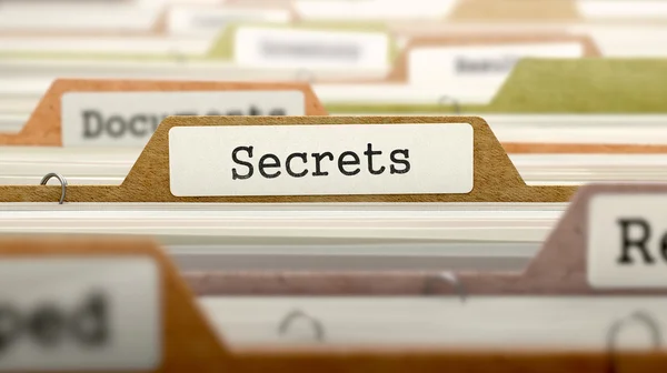 Folder in Catalog Marked as Secrets. — Stockfoto