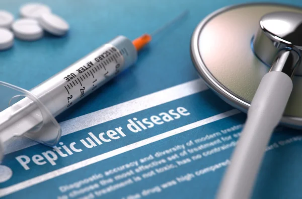 Diagnosis - Peptic Ulcer disease. Medical Concept. — Stok fotoğraf