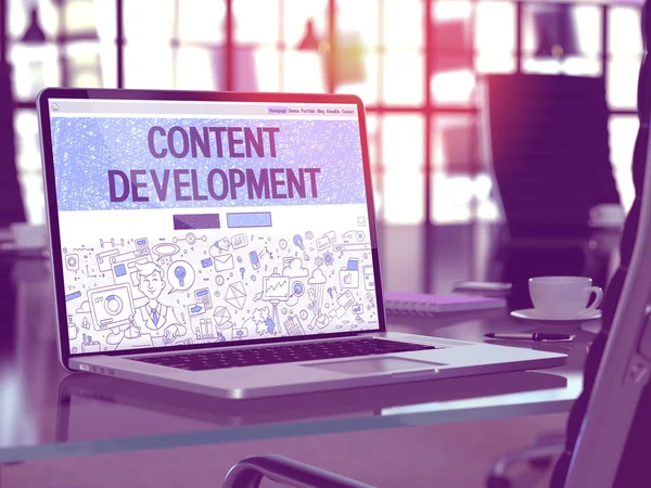 Laptop Screen with Content Development Concept. — Stockfoto