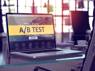 AB Test Concept on Laptop Screen.