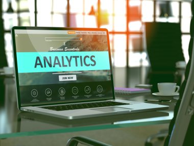 Analytics Concept on Laptop Screen.