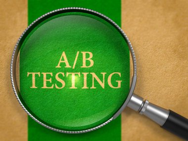AB Testing through Lens on Old Paper.