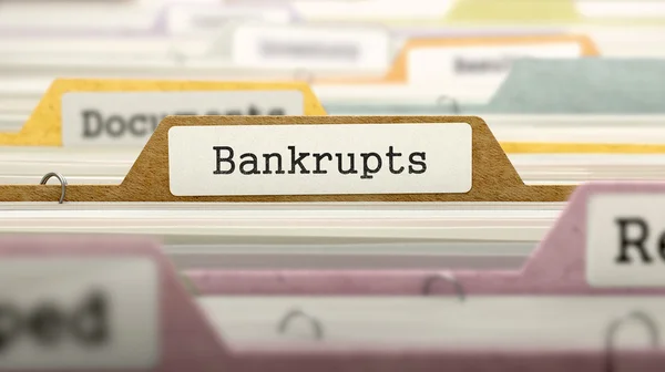 Bankrupts - Folder Name in Directory. — Zdjęcie stockowe