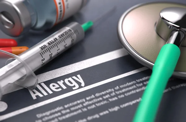 Diagnosis - Allergy. Medical Concept. — Stok fotoğraf