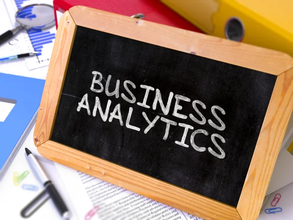 Business Analytics Handwritten by White Chalk on a Blackboard. — Stock Photo, Image