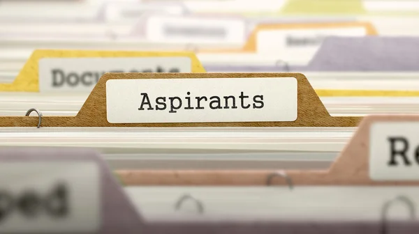 File Folder Labeled as Aspirants. — Stock Fotó