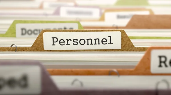 Personnel on Business Folder in Catalog. — Stock Fotó