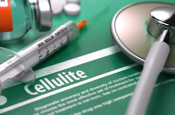 Cellulite. Medical Concept on Green Background. — Stock Fotó