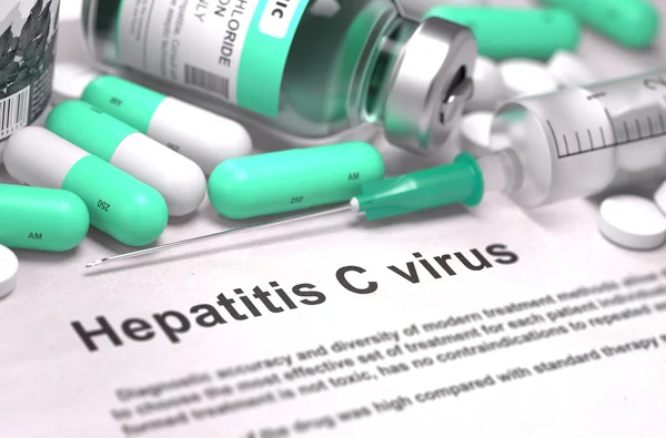 Вірусний діагноз гепатиту С. Медична концепція . — стокове фото