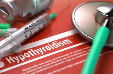 Hypothyroidism - Printed Diagnosis. Medical Concept.