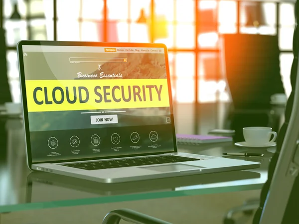 Cloud Security Concept on Laptop Screen. — Zdjęcie stockowe