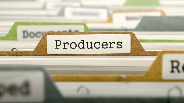 Producers Concept on Folder Register. — Stockfoto
