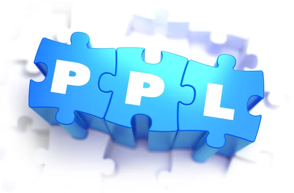 PPL - Text on Blue Puzzles. — 图库照片