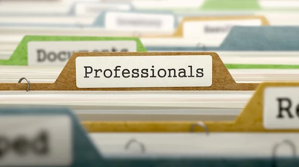 Professionals Concept on File Label. — Stock Fotó