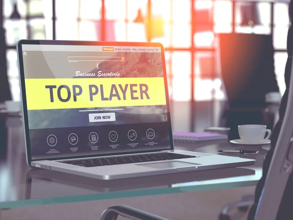 Top Player Concept on Laptop Screen. — Stock Photo, Image