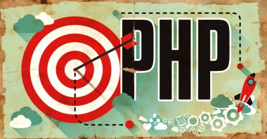 Grunge Poster üzerinde PHP.