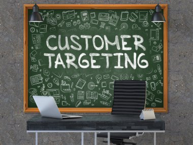 Customer Targeting - Hand Drawn on Green Chalkboard.