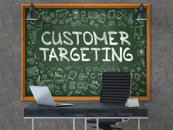 Customer Targeting - Hand Drawn on Green Chalkboard. — Stock Photo, Image