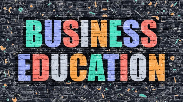 Educación empresarial en Multicolor. Diseño de Doodle . — Foto de Stock