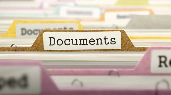 Documents Concept on Folder Register. — Stockfoto