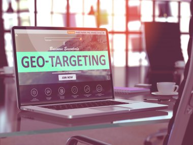 Geo-Targeting Concept on Laptop Screen.