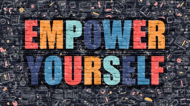 Empower Yourself Concept with Doodle Design Icons.