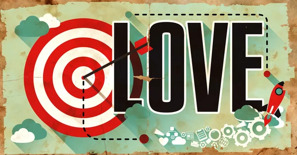 Love Concept. Poster in Flat Design. — Stockfoto