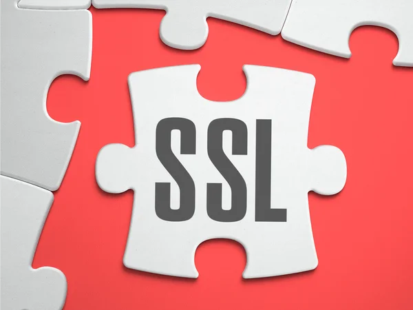 SSL - Puzzle on the Place of Missing Pieces. — Stok fotoğraf