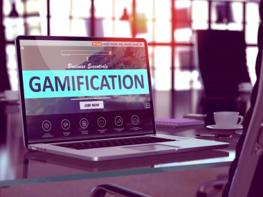 Gamification Concept on Laptop Screen.
