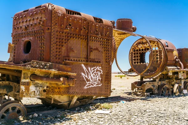 生锈的旧蒸汽火车 — 图库照片