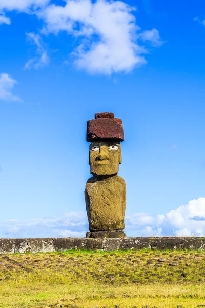 Moai en Ahu Ko Te Riku — Foto de Stock