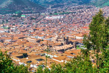Cusco şehrin havadan görünümü