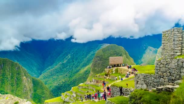 Time-lapse van toeristische op Machu Picchu — Stockvideo