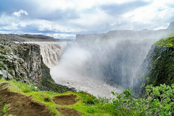 Vista de Dettifoss, una cascada en el Parque Nacional Vatnajokull —  Fotos de Stock