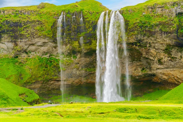 Vista de Seljalandsfoss — Fotografia de Stock