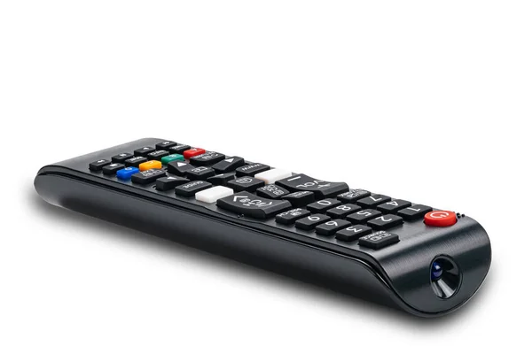 Side View Remote Control Television White Background Clipping Path — Stock Photo, Image