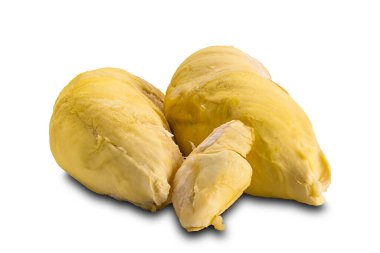 Beyaz arka planda, kırpma yolu olan tropik tatlı Durian. Durian, Tayland 'ın en ünlü meyvesi..