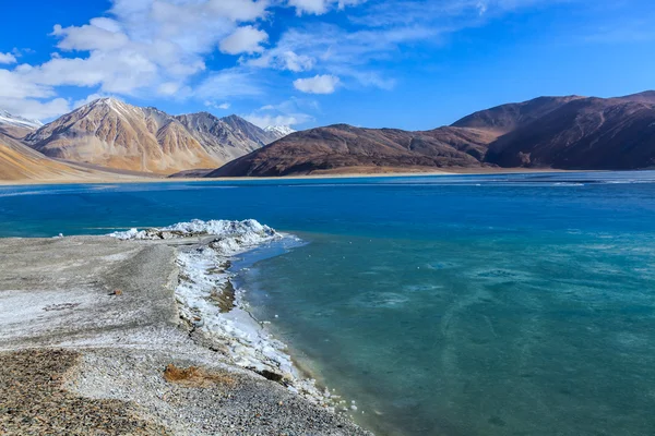 Frozen Water at Pangong Lake — Stock Photo, Image