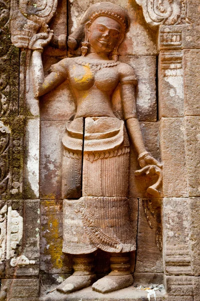 Sculpture sur roche Apsara — Photo