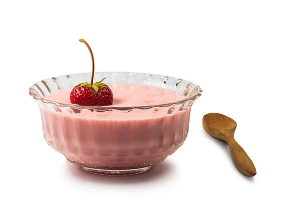 Yogourt à la fraise — Photo