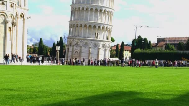 Schiefer Turm von Pisa — Stockvideo