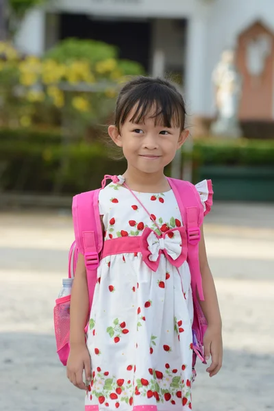 Little asian school girl — Stock Photo, Image