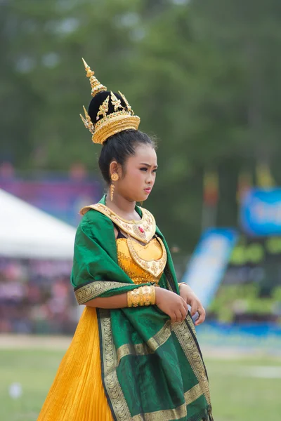 Sport dag parade in Thailand — Stockfoto