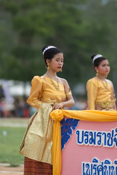 Desfile del día del deporte en Tailandia — Foto de Stock