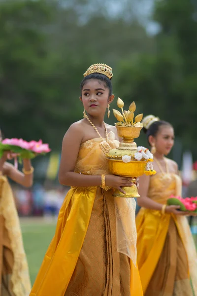 Sport dag parade in Thailand — Stockfoto